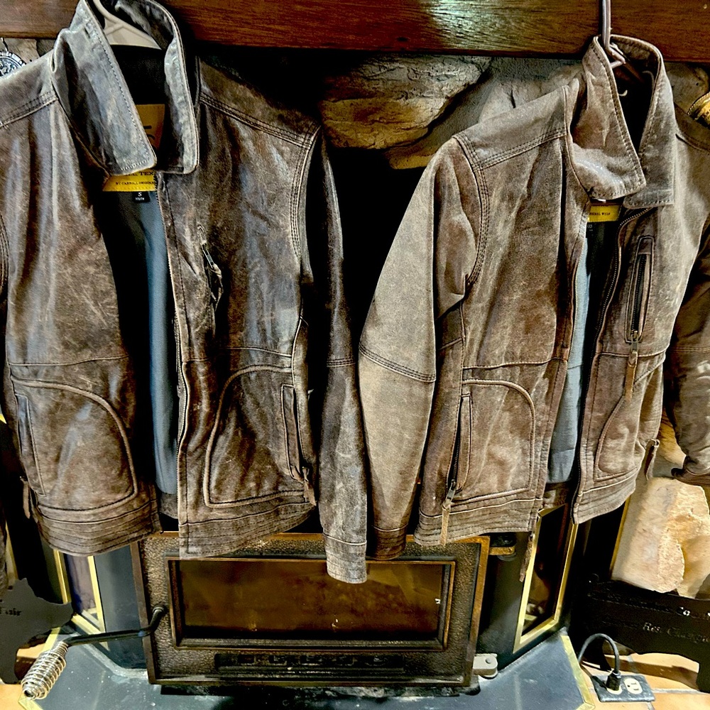 125 a piece - Two sTs youth Leather jackets for sale